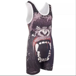 KO Sports Gear Bloody Gorilla wrestling singlet w/FREE cinch bag
